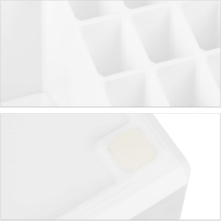 Relaxdays, weiss Kosmetikorganizer mit 6 Schubladen, 22 Fächer Make Up Organizer, Grosse Schmink-Auf