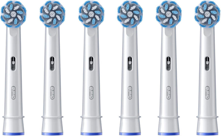 Oral-B Pro Sensitive Clean Aufsteckbürsten für elektrische Zahnbürste, 6 Stück, sanfte Zahnreinigung