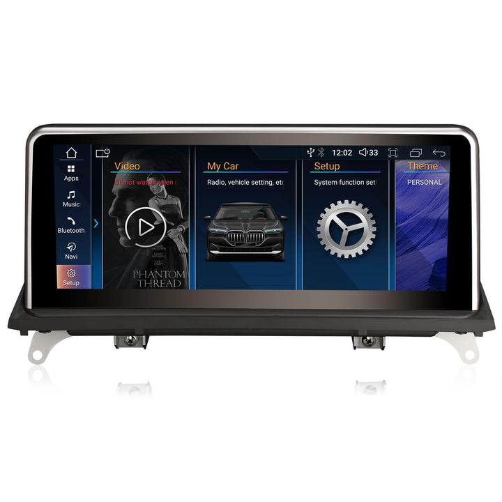 Erisin 10.25 Zoll Qualcomm Android 14 Autoradio mit GPS Navigation für BMW X5 E70 X6 E71 2011-2013 C