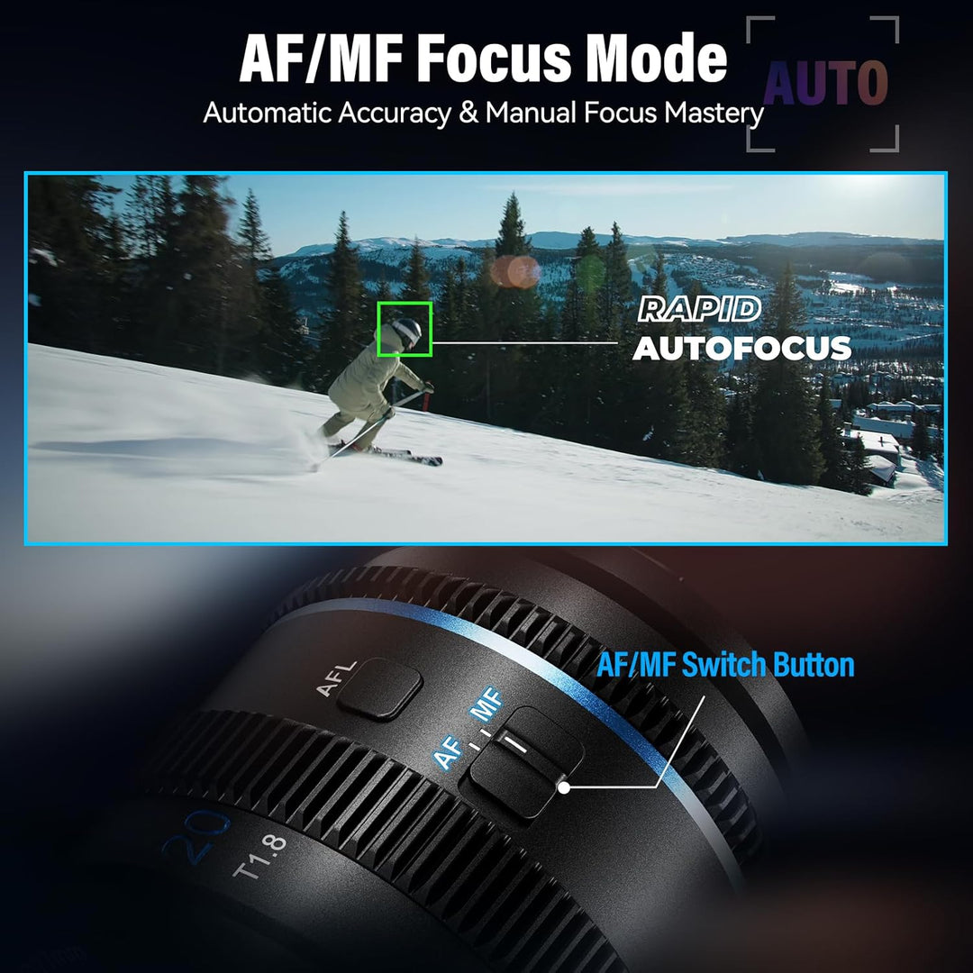SIRUI 20mm T1.8 1.33x Anamorphisches Objektiv, S35 Autofokus-Objektiv für Z-Mount Kameras – kompatib