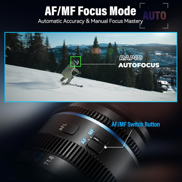 SIRUI 20mm T1.8 1.33x Anamorphisches Objektiv, S35 Autofokus-Objektiv für Z-Mount Kameras – kompatib