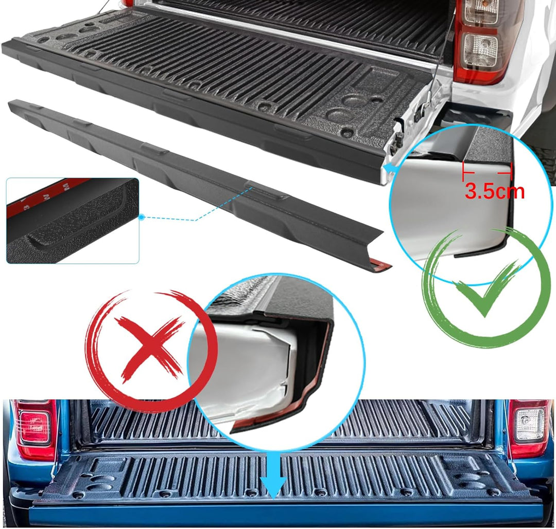 Ladekantenschutz & Windabweiser Set für Ford Ranger 2012–2022 (T6/T7/T8) Doppelkabine, Regenabweiser