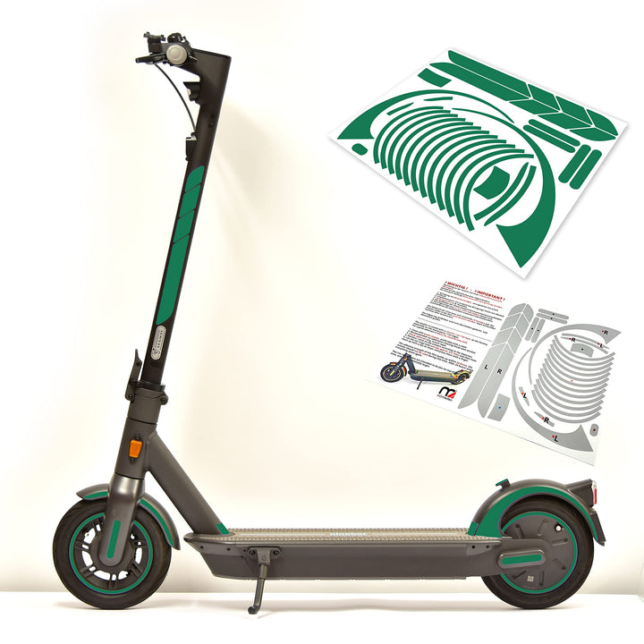 Aufkleber-Set/Sticker Set - 25-teilig auf 34x22cm Bogen geeignet für Segway Ninebot Max g30d E-Scoot