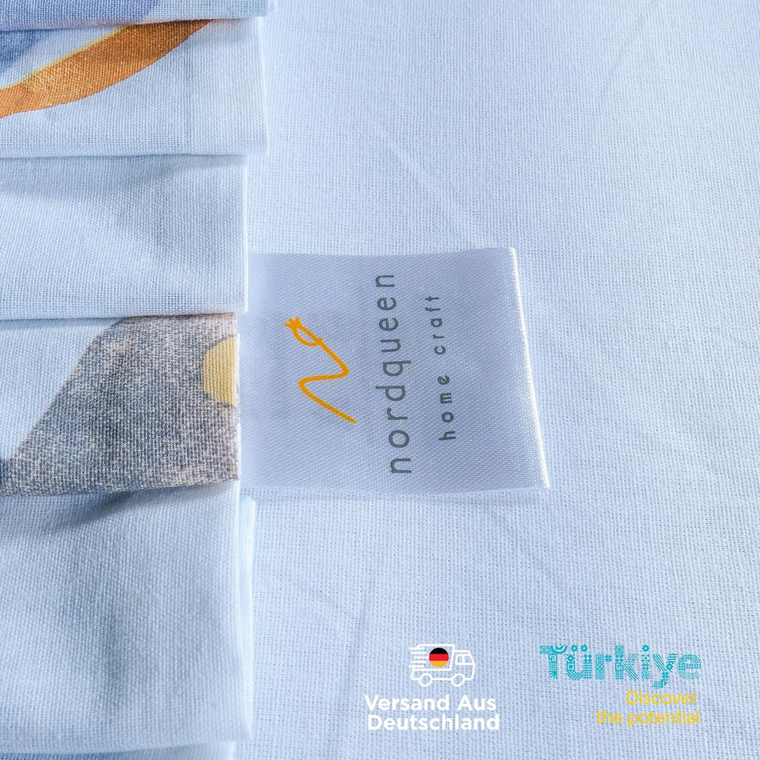 nordqueen Baby&Kinderbettwäsche 100% Baumwolle Bettbezug aus Atmungsaktive, Weiche und Angenehme Sch