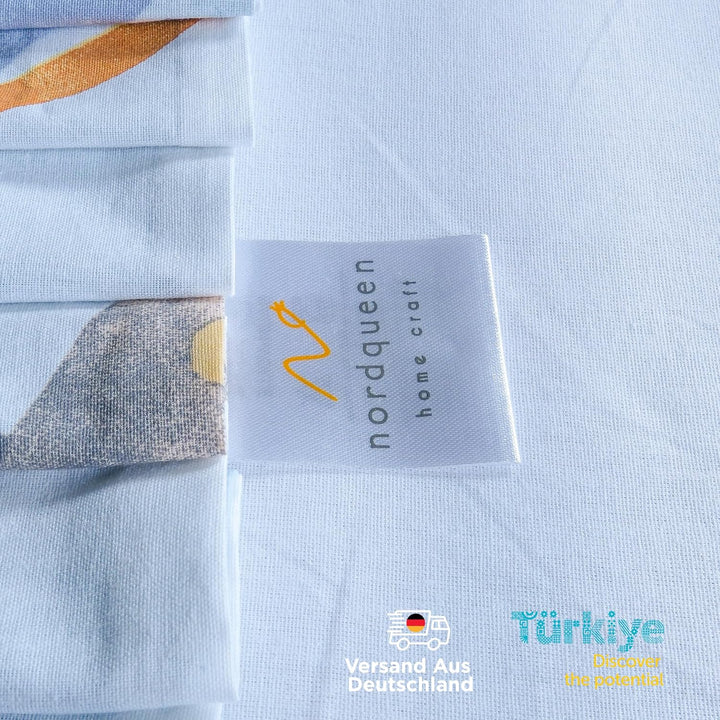nordqueen Baby&Kinderbettwäsche 100% Baumwolle Bettbezug aus Atmungsaktive, Weiche und Angenehme Sch