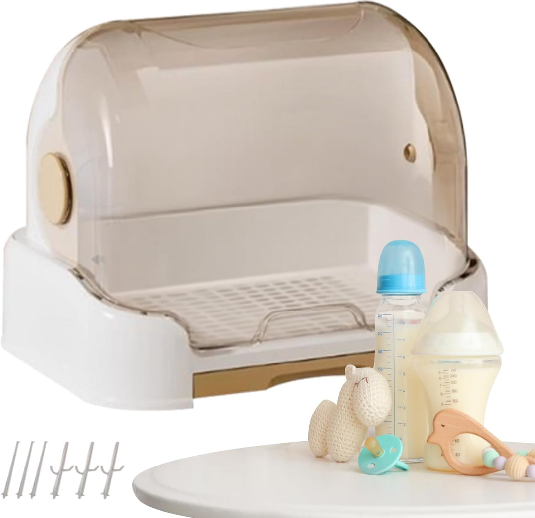 Babyflaschen Aufbewahrung - Baby Milchflaschen Trockenhalter Organizer,Staubdichte Tragbare Box Für