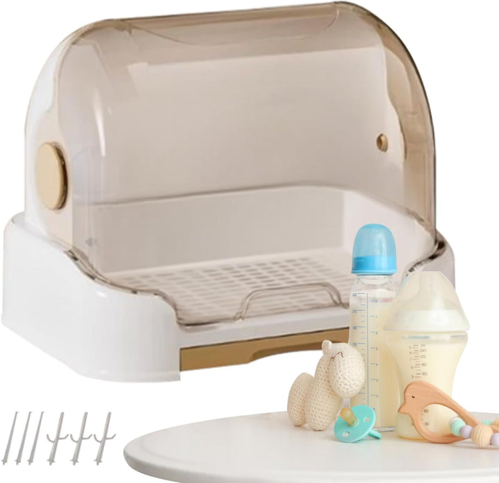 Babyflaschen Aufbewahrung - Baby Milchflaschen Trockenhalter Organizer,Staubdichte Tragbare Box Für