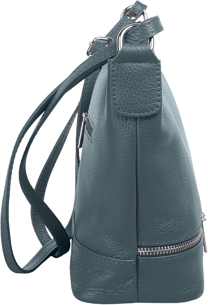 Cluty Umhängetasche echt Leder Damen - 020960 Blau, Blau