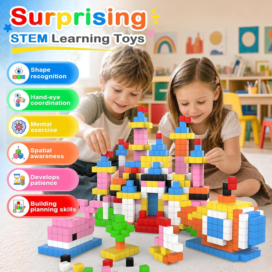 Magnetische Bausteine Würfel 112-Teilig Magnetbausteine Lernspielzeug 25MM | Magnet Spielzeug Kinder