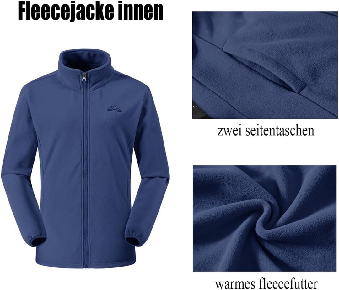 YSENTO Damen 3-in-1 Skijacke Winter FleeceJacke Wasserdichte Winddichte Warme Funktions Outdoor Soft