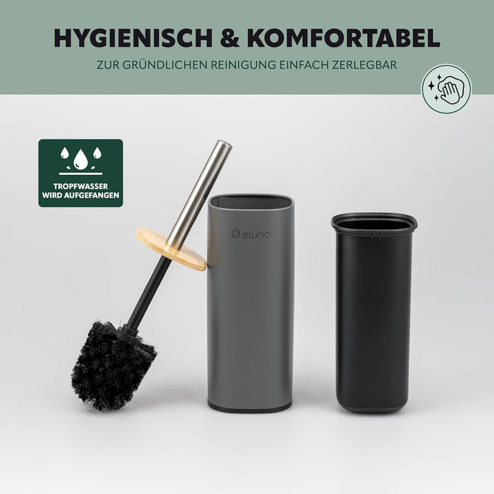 eluno Badezimmer Zubehör Set FRAMURA 2tlg. bestehend aus 1 Kosmetikeimer mit Soft-Close Deckel und 5