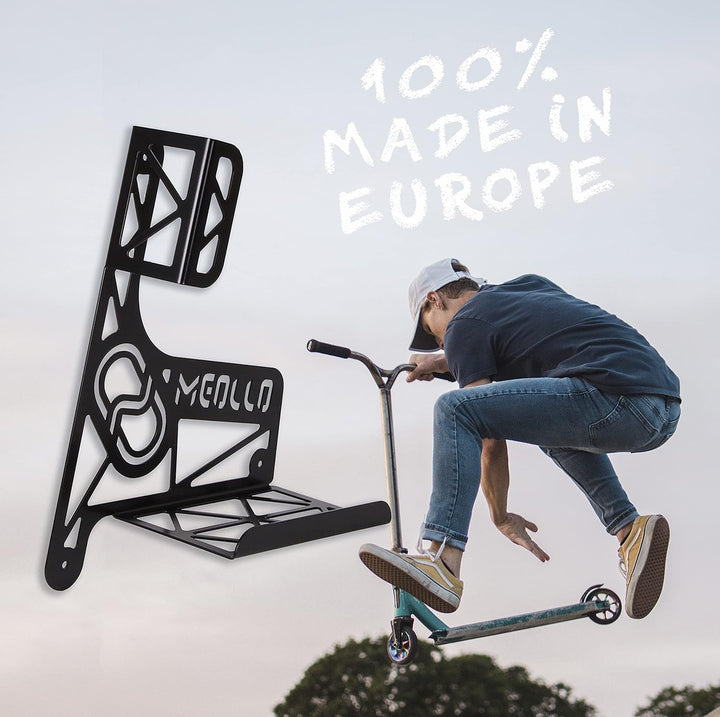 Kinderroller Scooter Wandhalterung (100% Stahl), Schwarz