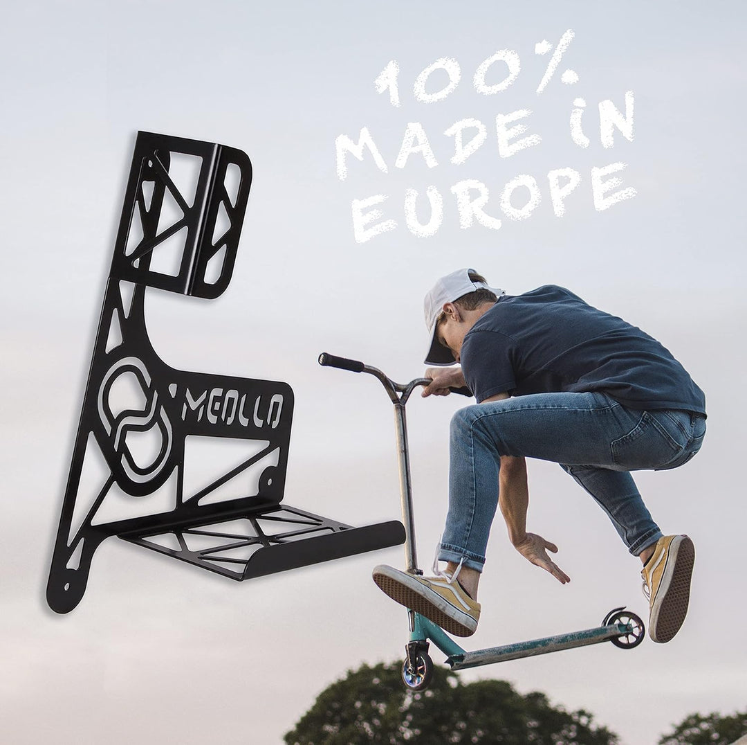 Kinderroller Scooter Wandhalterung (100% Stahl), Schwarz