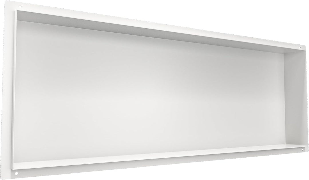 Balneo WALL-BOX NO RIM White wandnische dusche Edelstahl 90x30x7 cm Duschnische wasserdicht, flexibl