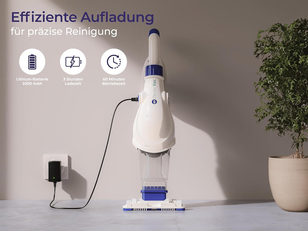 Gre VCB10 Elektric Vac - Elektrischer Poolreiniger, 37 l / h, blau 25W, 25W