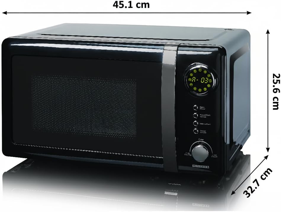 Melissa 16330132 Mikrowelle - Solo-Mikrowelle - 700 Watt - 20 l Volumen - 5 Leistungsstufen - Auftau