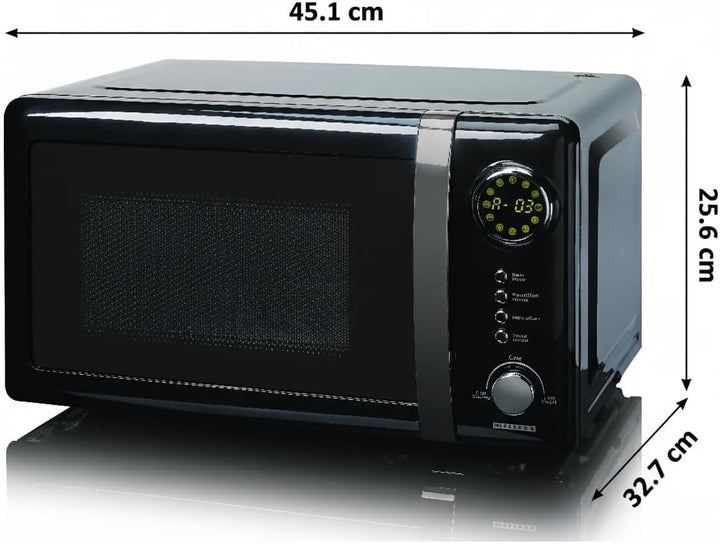 Melissa 16330132 Mikrowelle - Solo-Mikrowelle - 700 Watt - 20 l Volumen - 5 Leistungsstufen - Auftau