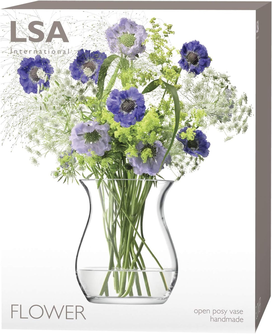 LSA Flower Offene Posy Vase H23cm Klar Posy H23cm, Posy H23cm