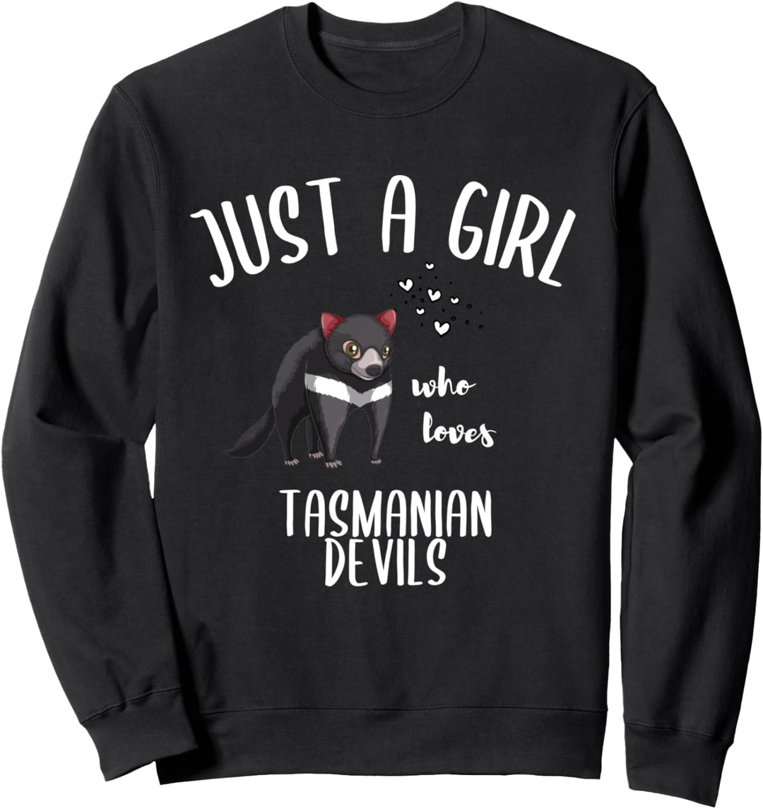 Nur ein Mädchen, das tasmanische Teufel mit Herzen liebt Sweatshirt