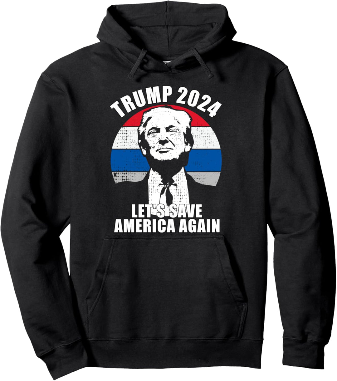 Rette Amerika erneut Trump 2024 Pullover Hoodie