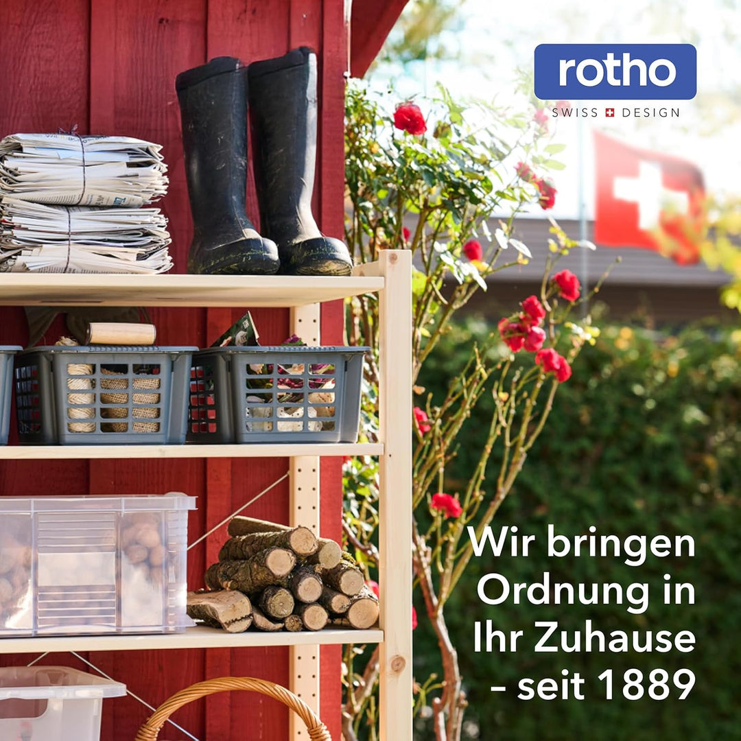 Rotho Albula Mülltrennungssystem 25l für die Küche, grün/anthrazit, Kunststoff Dunkelgrün, Dunkelgrü