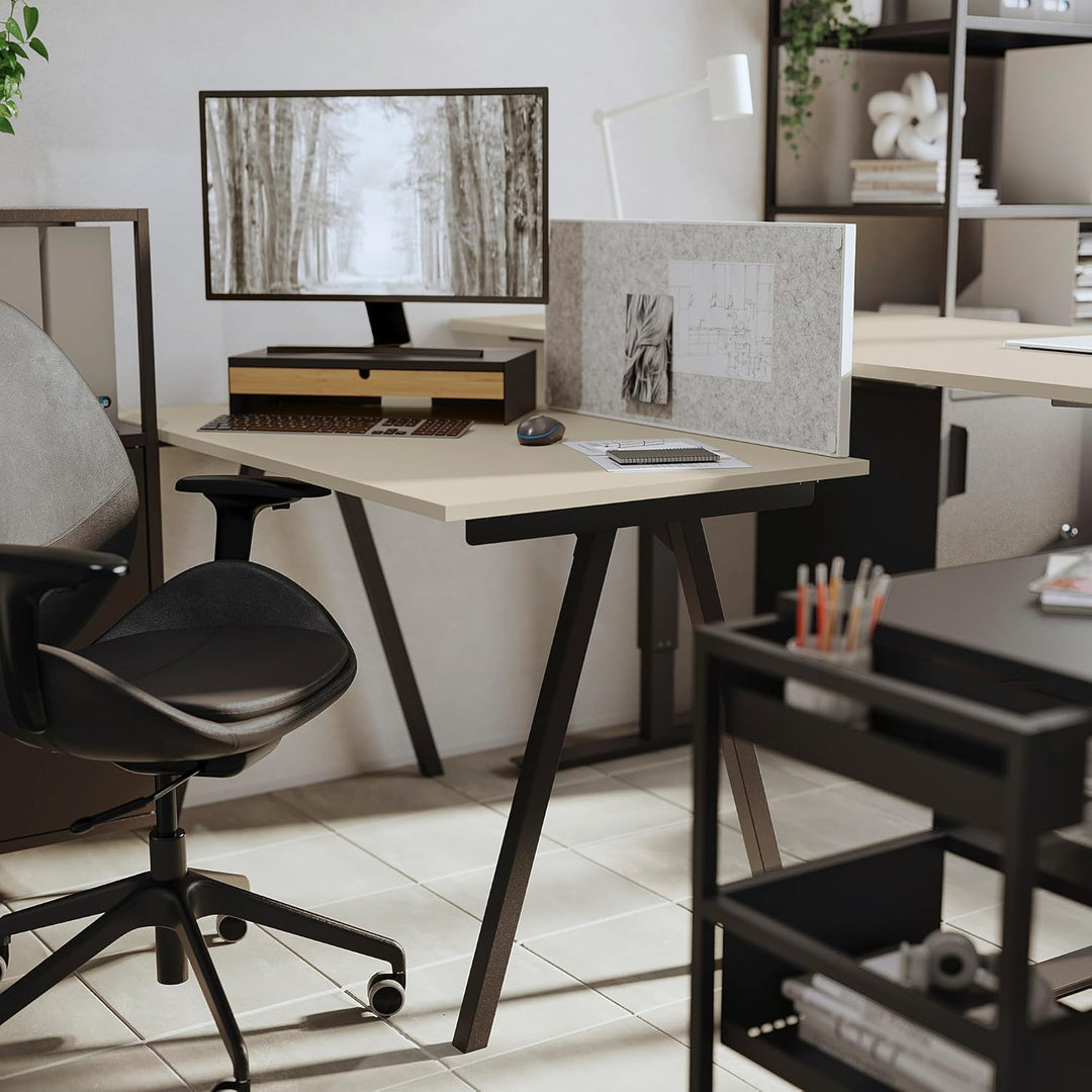 IKEA ELLOVEN Monitorständer mit Schublade, Anthrazit