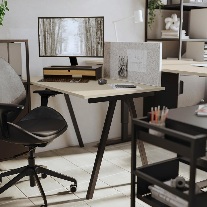 IKEA ELLOVEN Monitorständer mit Schublade, Anthrazit