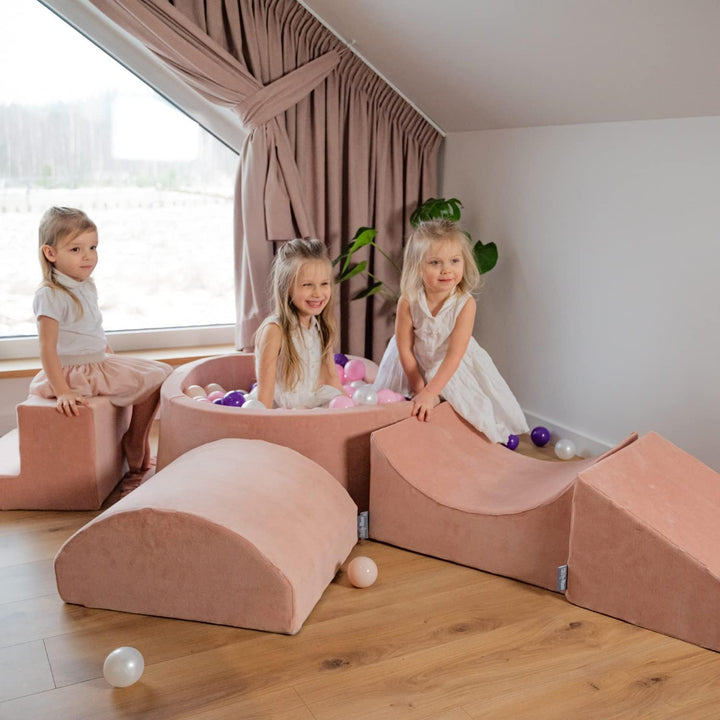KiddyMoon Spielplatz Velvet Aus Schaumstoff Bausteine Für Kinder Babys Hindernisläufen Mit Abnehmbar