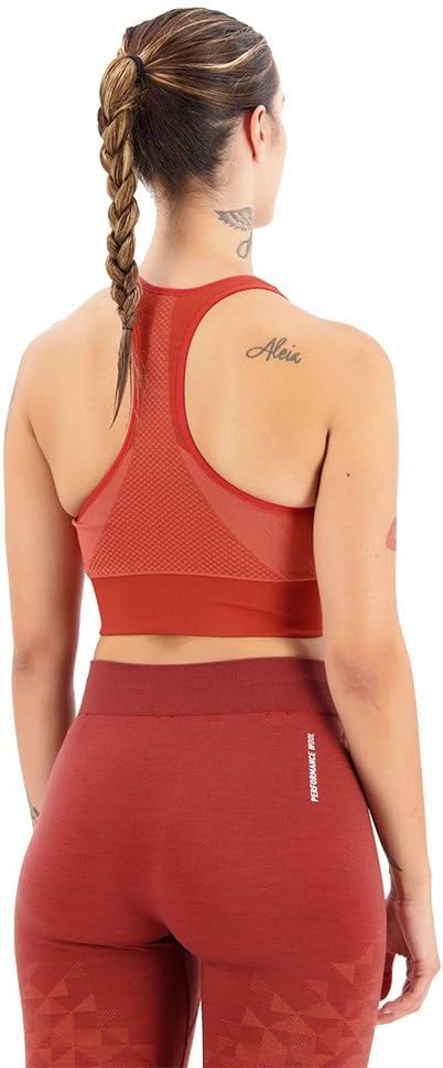 Odlo Damen Seamless Medium Support_131431 Sport BH (1er Pack) S Cinnabar, S Cinnabar