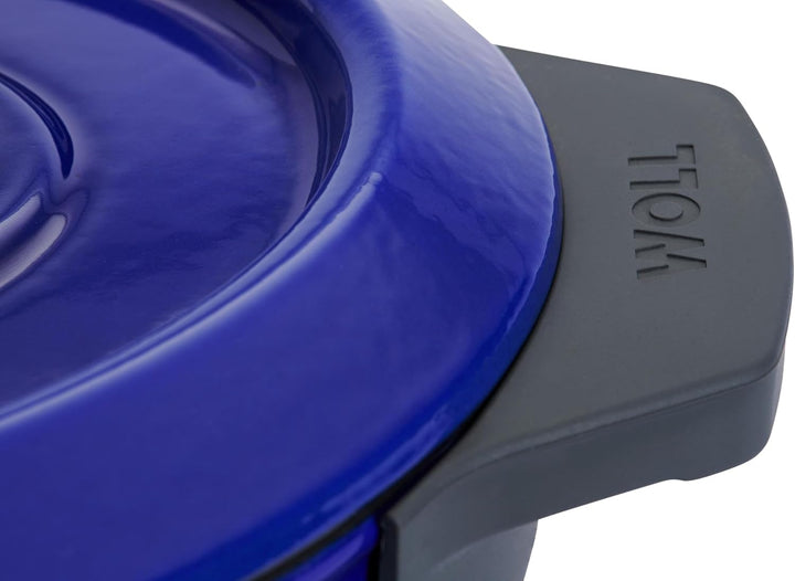 Woll Iron Bräter mit Deckel und Silikongriffen - Induktiv -, 34 x 26 cm, 12,5 cm hoch, 7,5l - Geeign