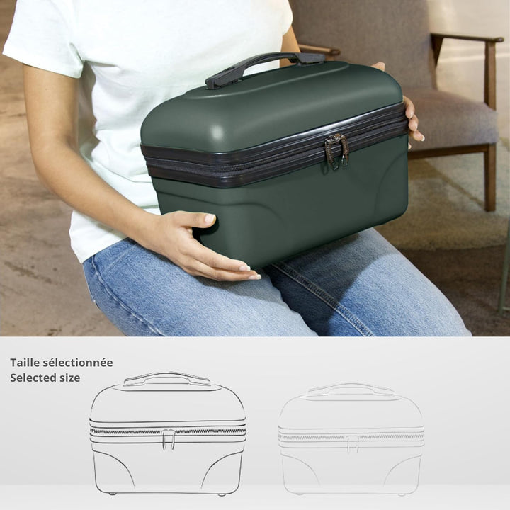 Kinston Kosmetiktasche für Reisen, Kosmetiktasche, grosses Fassungsvermögen Grün (Vert Anglais) Modè