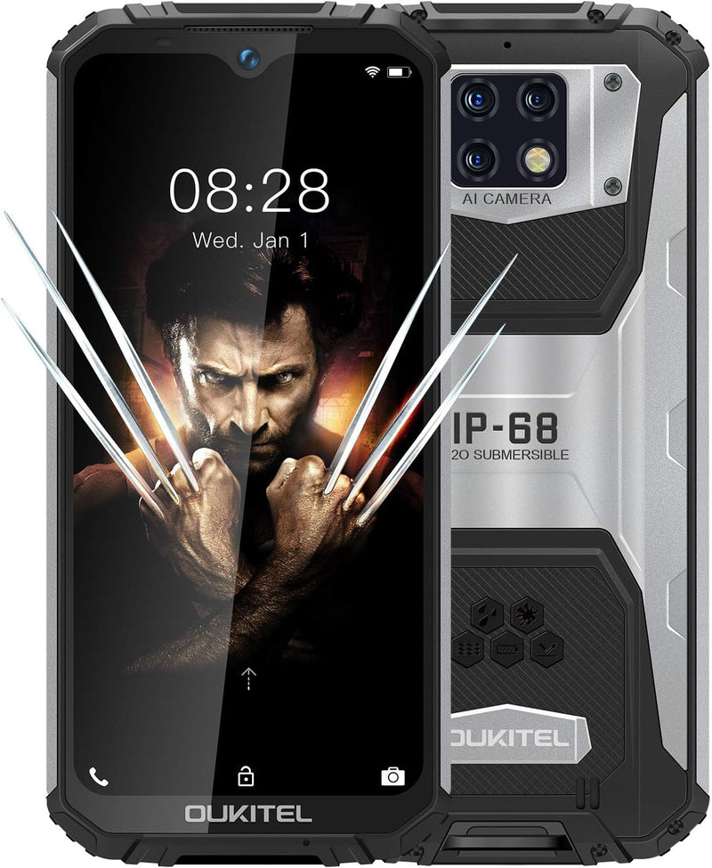 OUKITEL WP6 (2020), IP68 Outdoor Smartphone Ohne Vertrag, 10000 mAh Akku (18 W Schnellladung), 48 MP