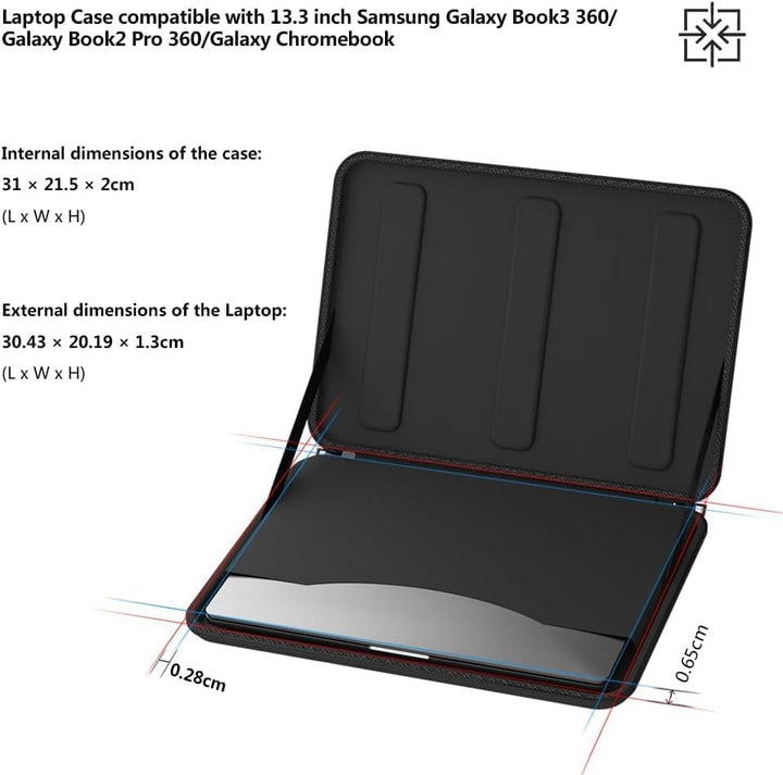Smatree Samsung Galaxy book3 13 Zoll Hartschalen, Tragetasche für Samsung book3 360 13,3 Zoll, mit H