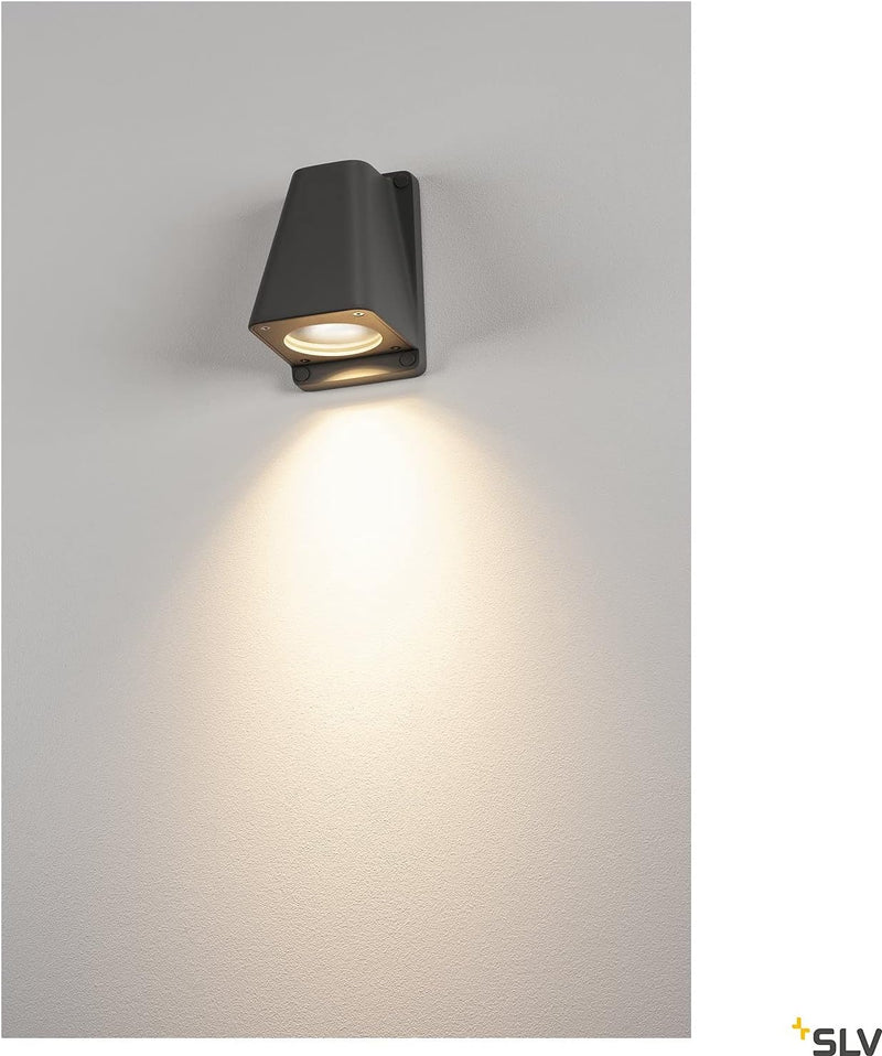 SLV WALLYX | Down-Light zur effektvollen Aussenbeleuchtung von Wänden und Hauseingang, LED Strahler,