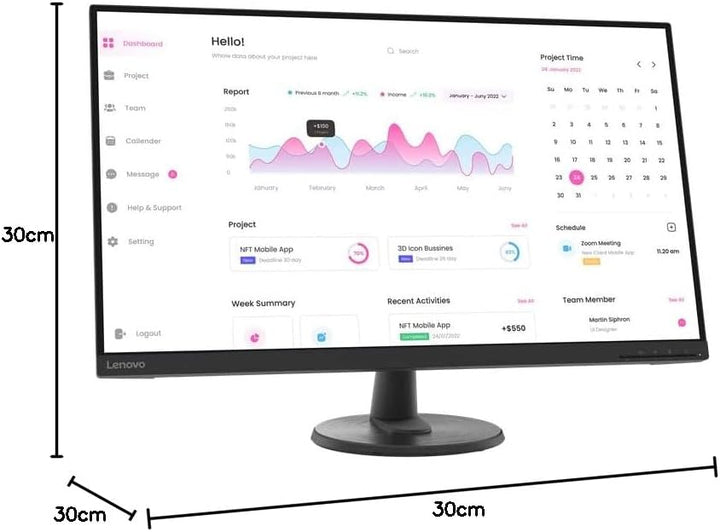 Lenovo D32-40 Computer Monitor 80 cm (31.5) 1920 X 1080 Pixels, 66FCGAC2EU 31,5\", 31,5\"