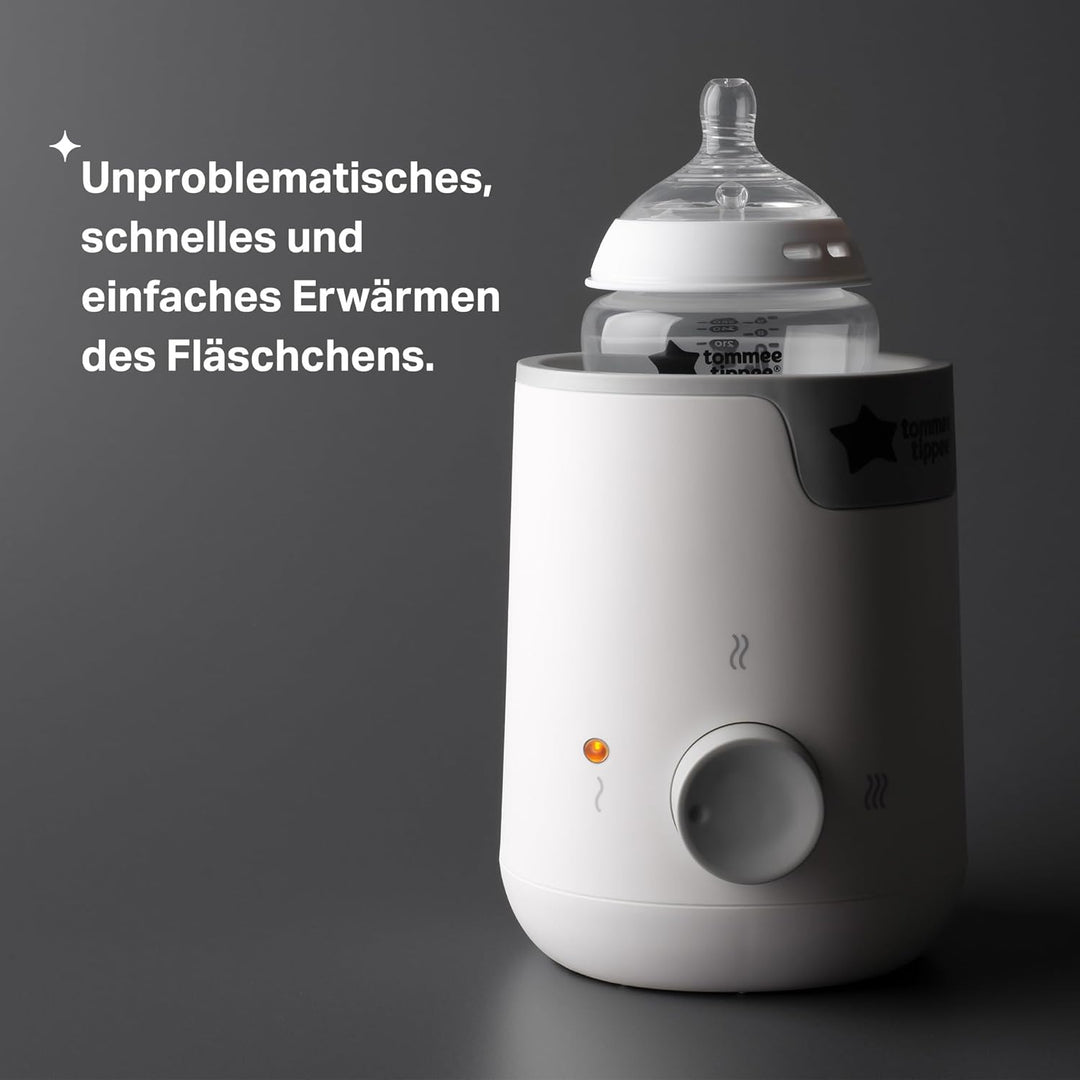 Tommee Tippee Easiwarm elektrischer Fläschchen- und Beutelwärmer, körperwarme Babynahrung in Minuten