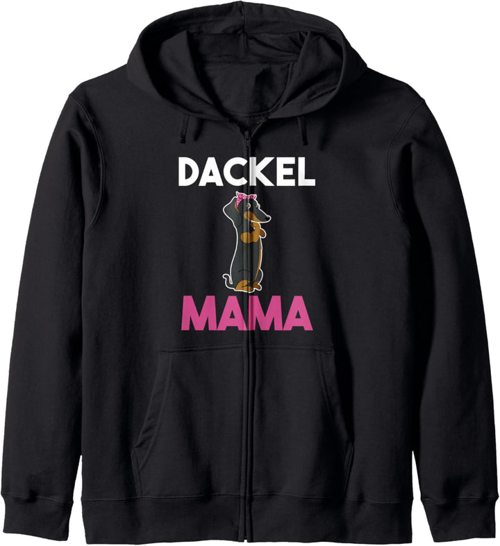Hund Dackel Mama Kapuzenjacke