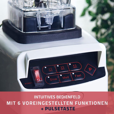Hochleistungsmixer Optimum 9200A, 2611 Watt, 3.5PS, 6 Edelstahlklingen, 48000 U/min, 2L BPA-freier B