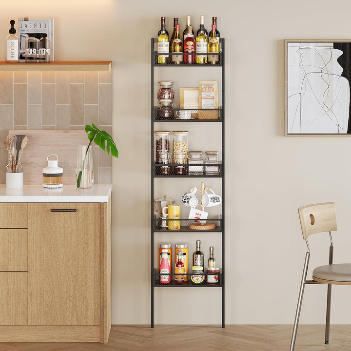 VEDECASA 5‑Stufiges Weinregal &amp; Liquor Stand – Freistehendes Flaschenregal &amp; Wand‑Display Regal für