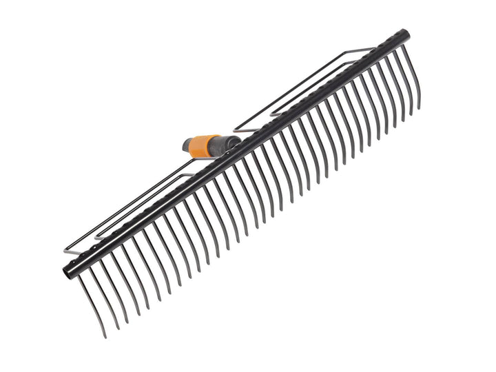 Fiskars Rasenrechen mit 35 Zinken, Werkzeugkopf, Breite: 57 cm, Gehärtete Stahlzinken, Schwarz, Quik