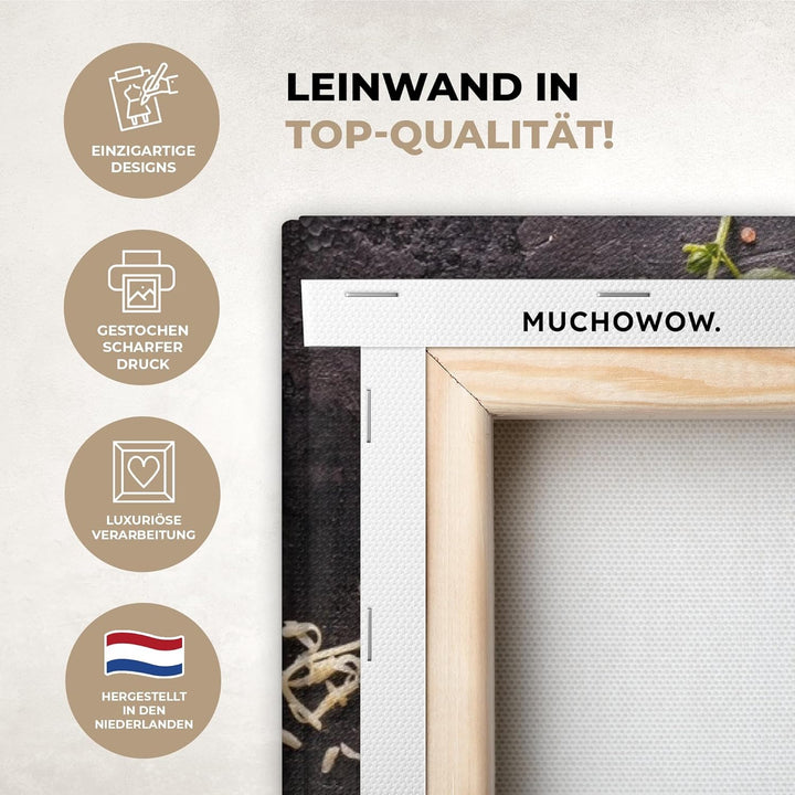 MuchoWow© Leinwandbild Gross 120x80 cm XXL Dekoration Wohnzimmer Bilder Pictures Wall Decoration Liv
