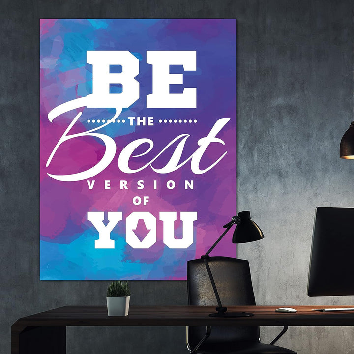 wandmotiv24 Deko Acrylglas Wand-Bild, Grösse 80x60cm, Hochformat, Best Version of You, Pastell, Bild