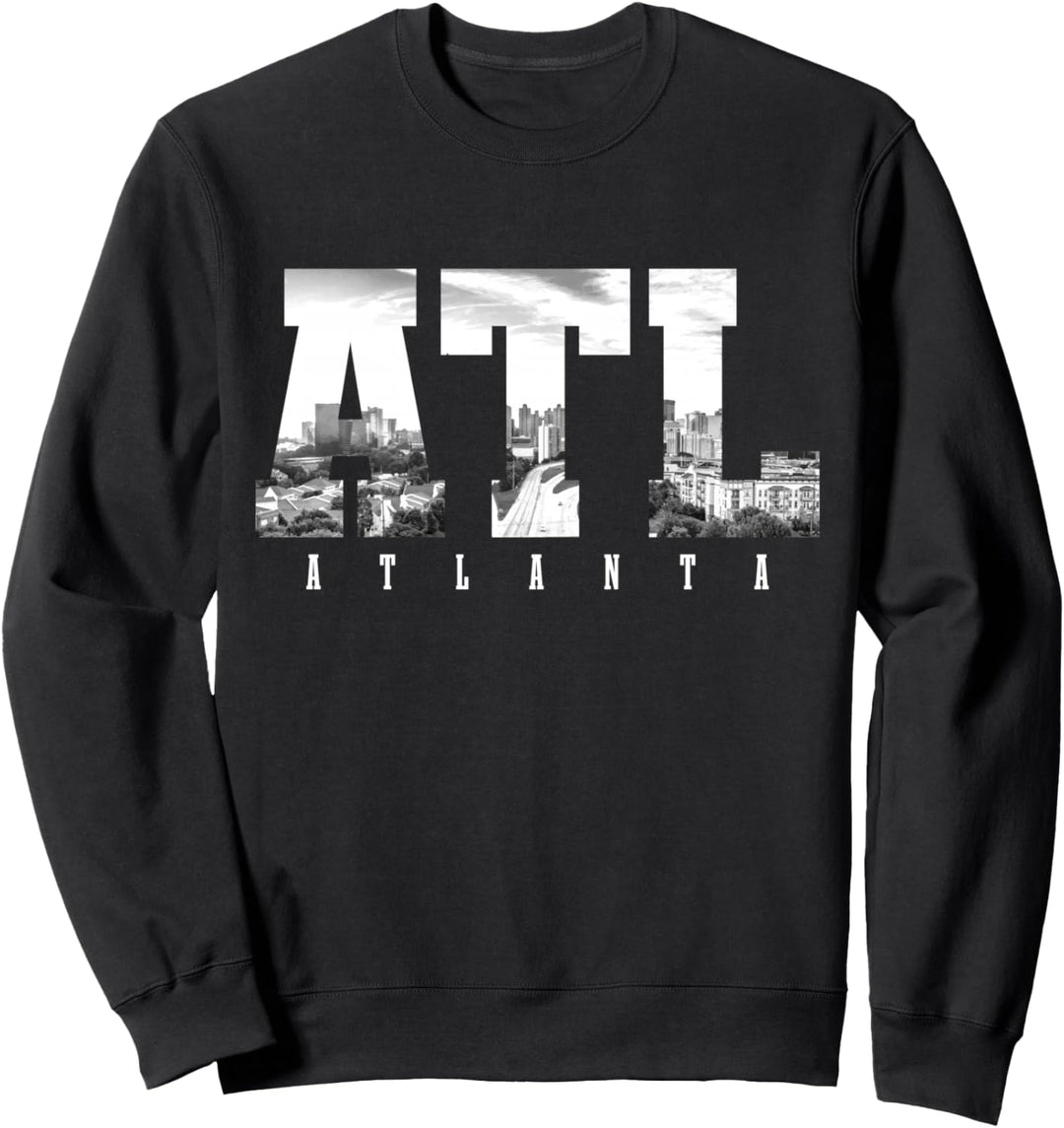 ATL Atlanta Skyline Georgia USA Amerika Vintage Souvenir Sweatshirt