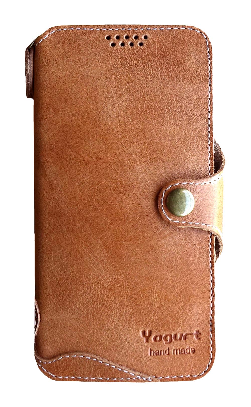 Yogurt Lederhülle für iPhone 14 Pro, Hülle Ledertasche Echtleder Case Handyhülle für iPhone 14 Pro,