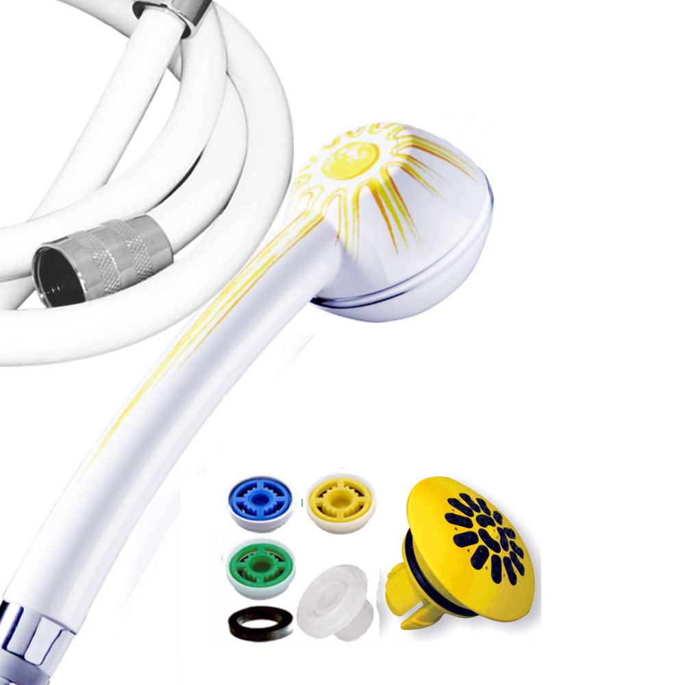 Duschkopf mit Schlauch, 175cm, extrastark, antikalk. PREMIUM SOLEIL: Mit Brause zum Wassersparen ode