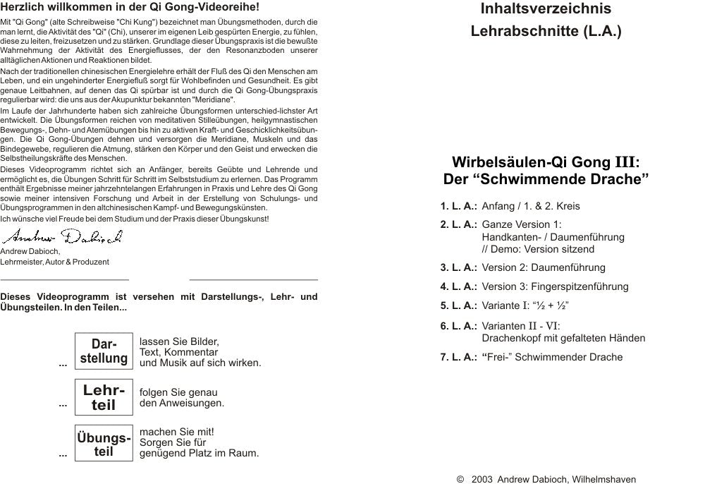 Wirbelsäulen-Qi Gong III: Der "Schwimmende Drache, DVD