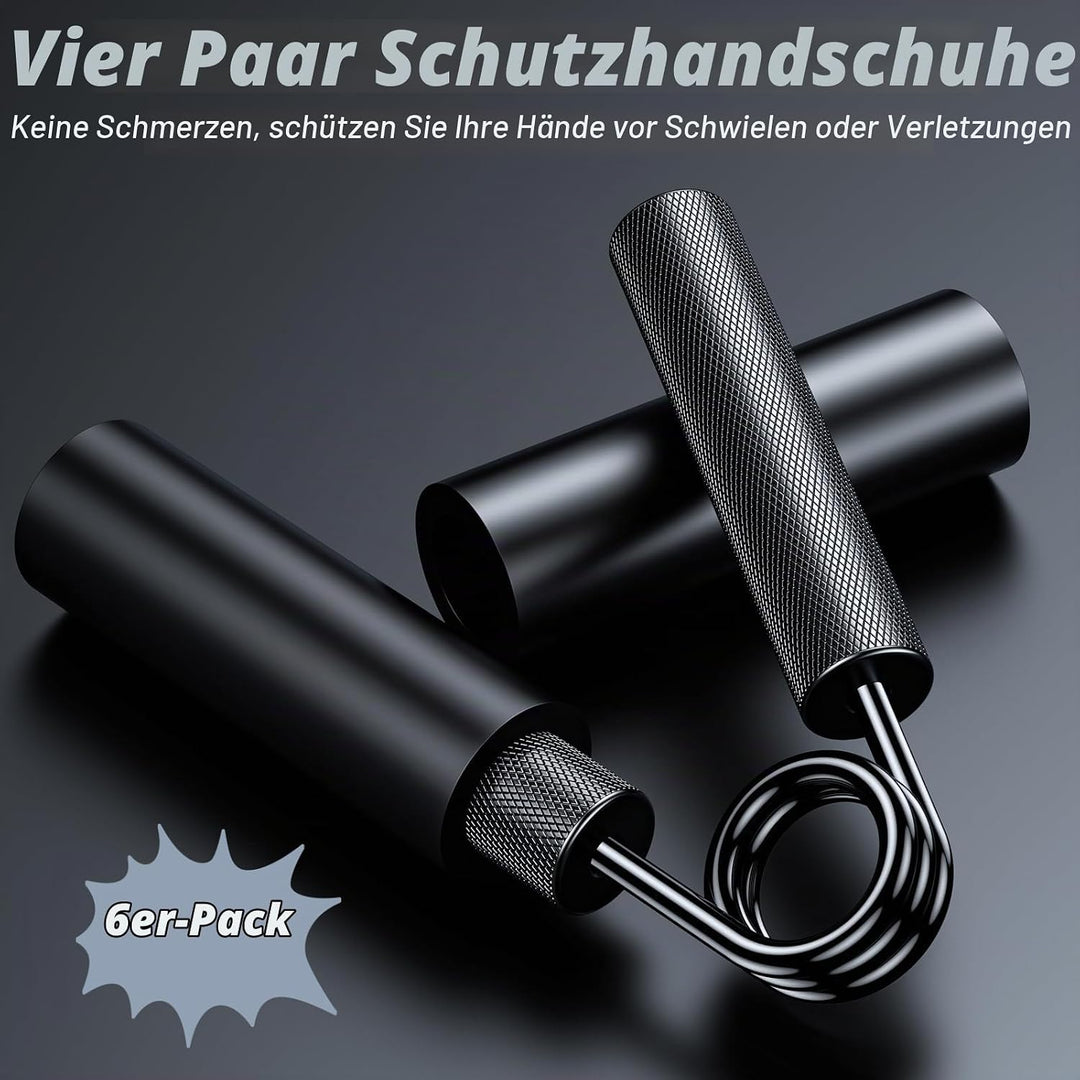 ZEAGUS Handtrainer Unterarmtrainer 4Pack or 6Pack,Metall Fingertrainer Kit | Rutschfester Griffkraft
