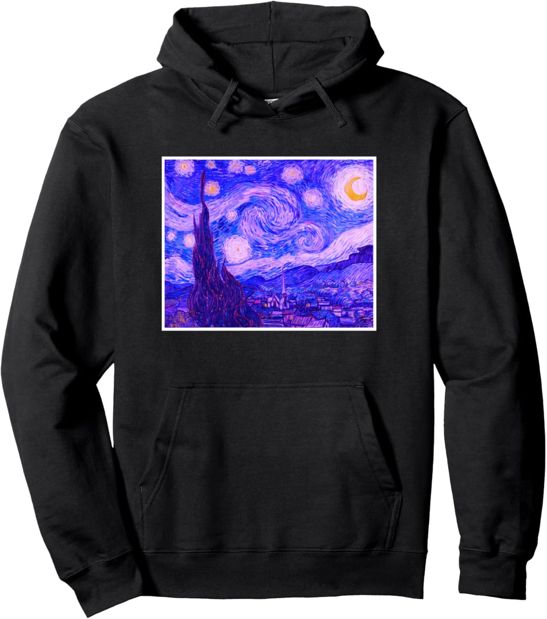 Sternennacht Vincent Van Gogh Vaporwave Synthwave Rave EDM Pullover Hoodie