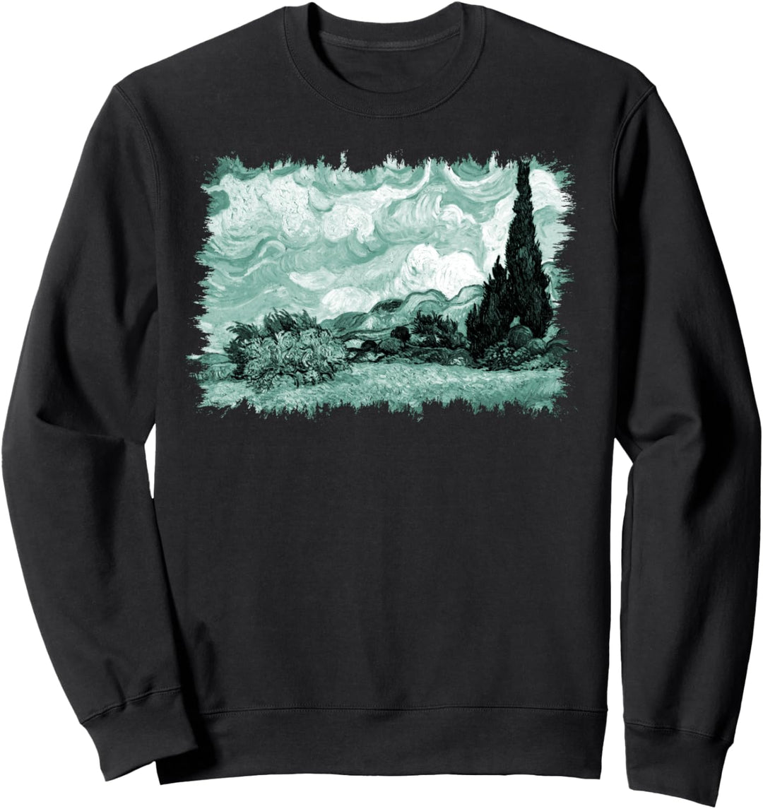 Vincent van Gogh Zypressen Berühmte Kunst Vintage Stilvoll Sweatshirt