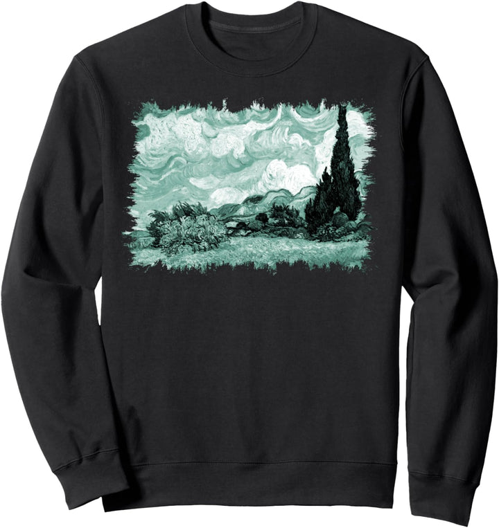 Vincent van Gogh Zypressen Berühmte Kunst Vintage Stilvoll Sweatshirt